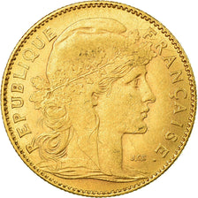 Moneta, Francja, Marianne, 10 Francs, 1899, Paris, EF(40-45), Złoto, KM:846