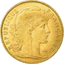 Munten, Frankrijk, Marianne, 10 Francs, 1899, Paris, ZF, Goud, KM:846
