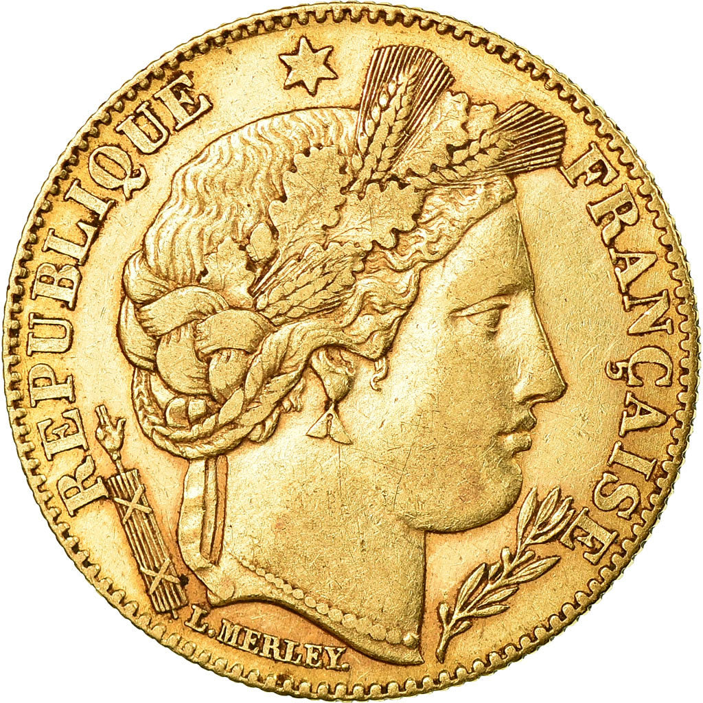 Coin, France, Cérès, 10 Francs, 1899, Paris, EF(40-45), Gold, KM:830