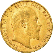 Coin, Australia, Edward VII, Sovereign, 1907, Perth, EF(40-45), Gold, KM:15