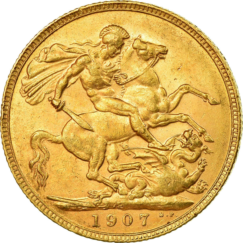 Coin, Australia, Edward VII, Sovereign, 1907, Perth, EF(40-45), Gold, KM:15