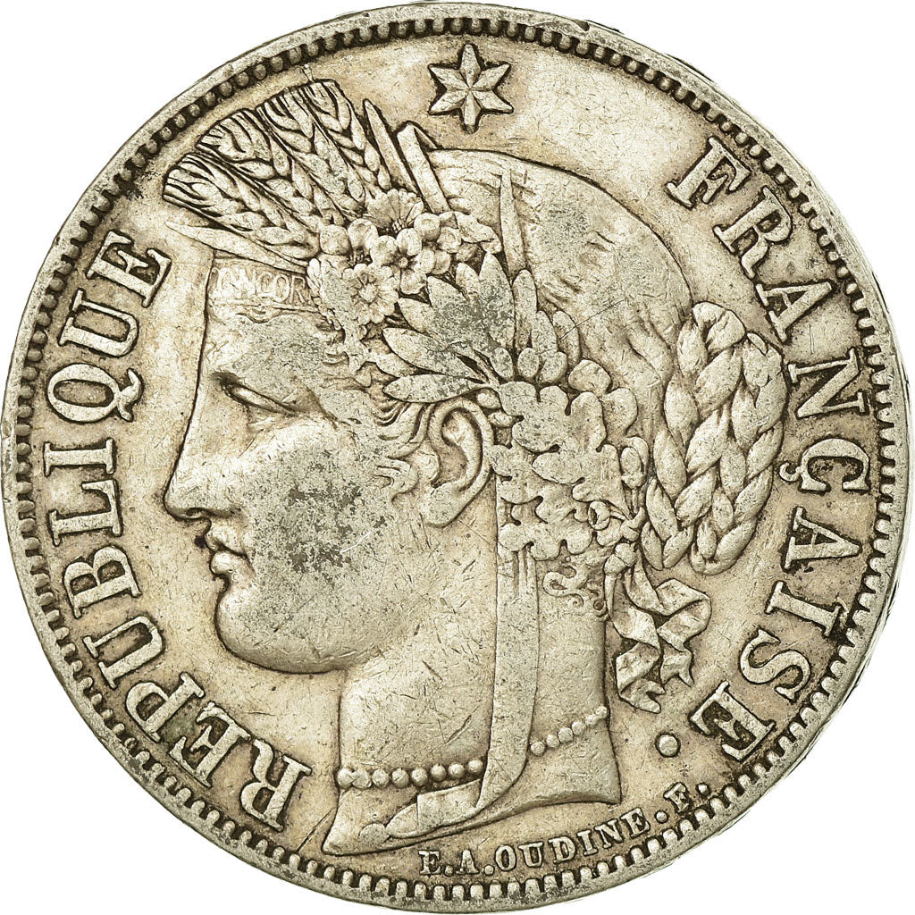 Coin, France, Cérès, 5 Francs, 1850, Paris, VF(30-35), Silver, KM:761.1