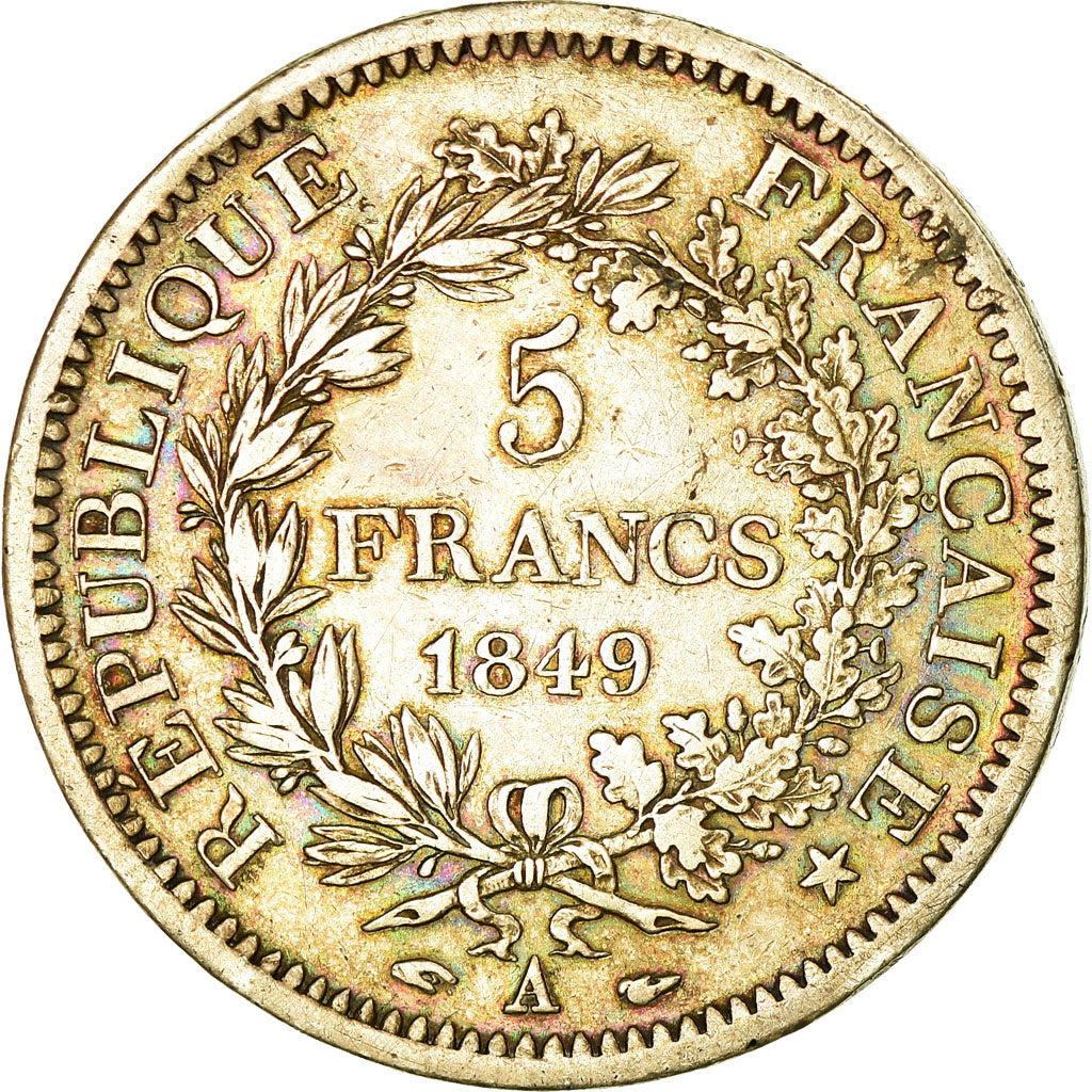 Coin, France, Hercule, 5 Francs, 1849, Paris, VF(30-35), Silver, KM:756.1