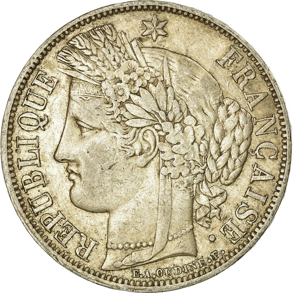 Münze, Frankreich, Cérès, 5 Francs, 1851, Paris, SS, Silber, KM:761.1