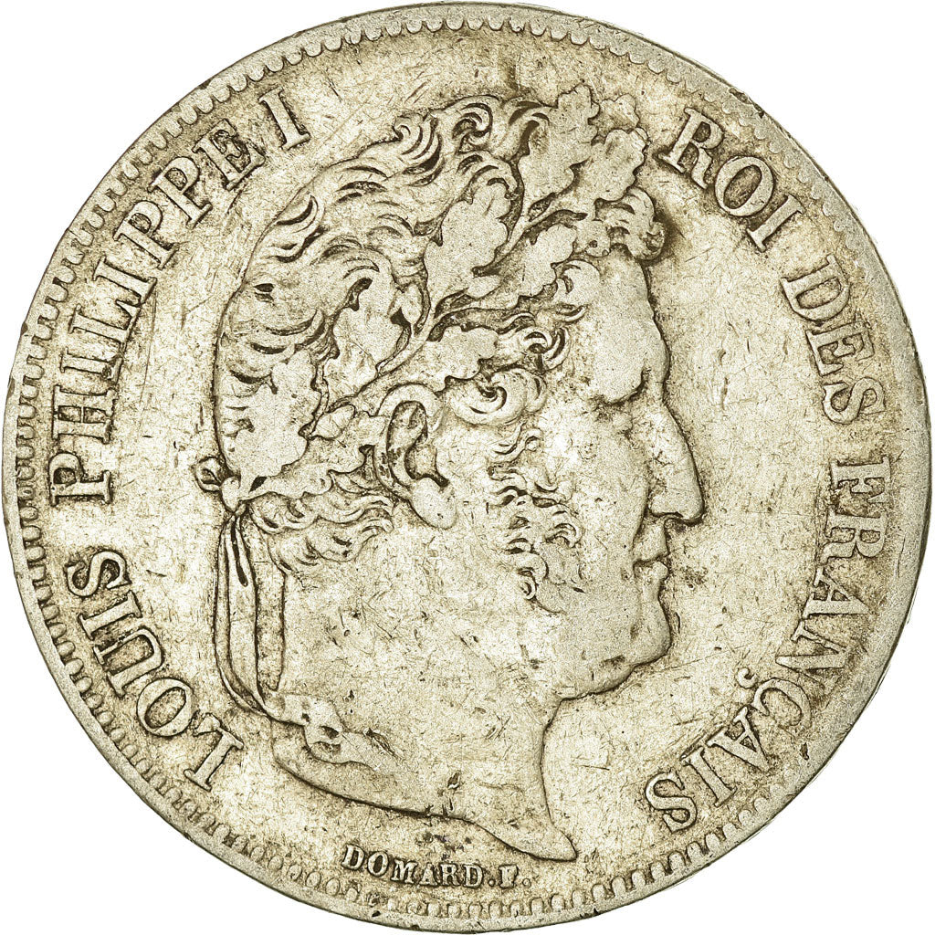 Monnaie, France, Louis-Philippe, 5 Francs, 1839, Strasbourg, TB+, Argent