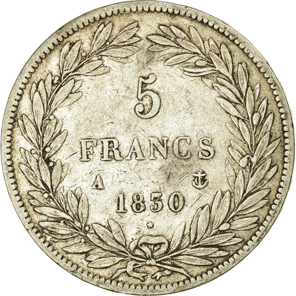 Coin, France, Louis-Philippe, 5 Francs, 1830, Paris, VF(30-35), Silver