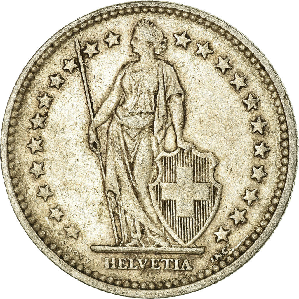 Coin, Switzerland, 2 Francs, 1908, Bern, VF(30-35), Silver, KM:21