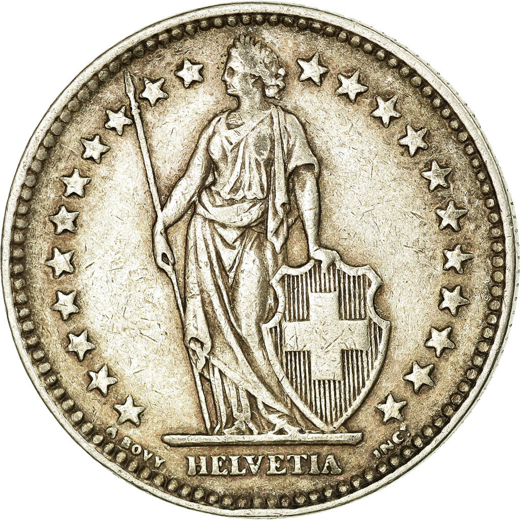 Coin, Switzerland, 2 Francs, 1939, Bern, EF(40-45), Silver, KM:21