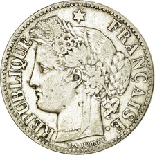 Coin, France, Cérès, 2 Francs, 1871, Bordeaux, EF(40-45), Silver, KM:817.2