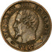 Moneta, Francja, Napoleon III, Napoléon III, Centime, 1857, Marseille