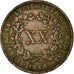 Monnaie, Portugal, Maria II, 20 Reis, 1848, TB+, Cuivre, KM:482
