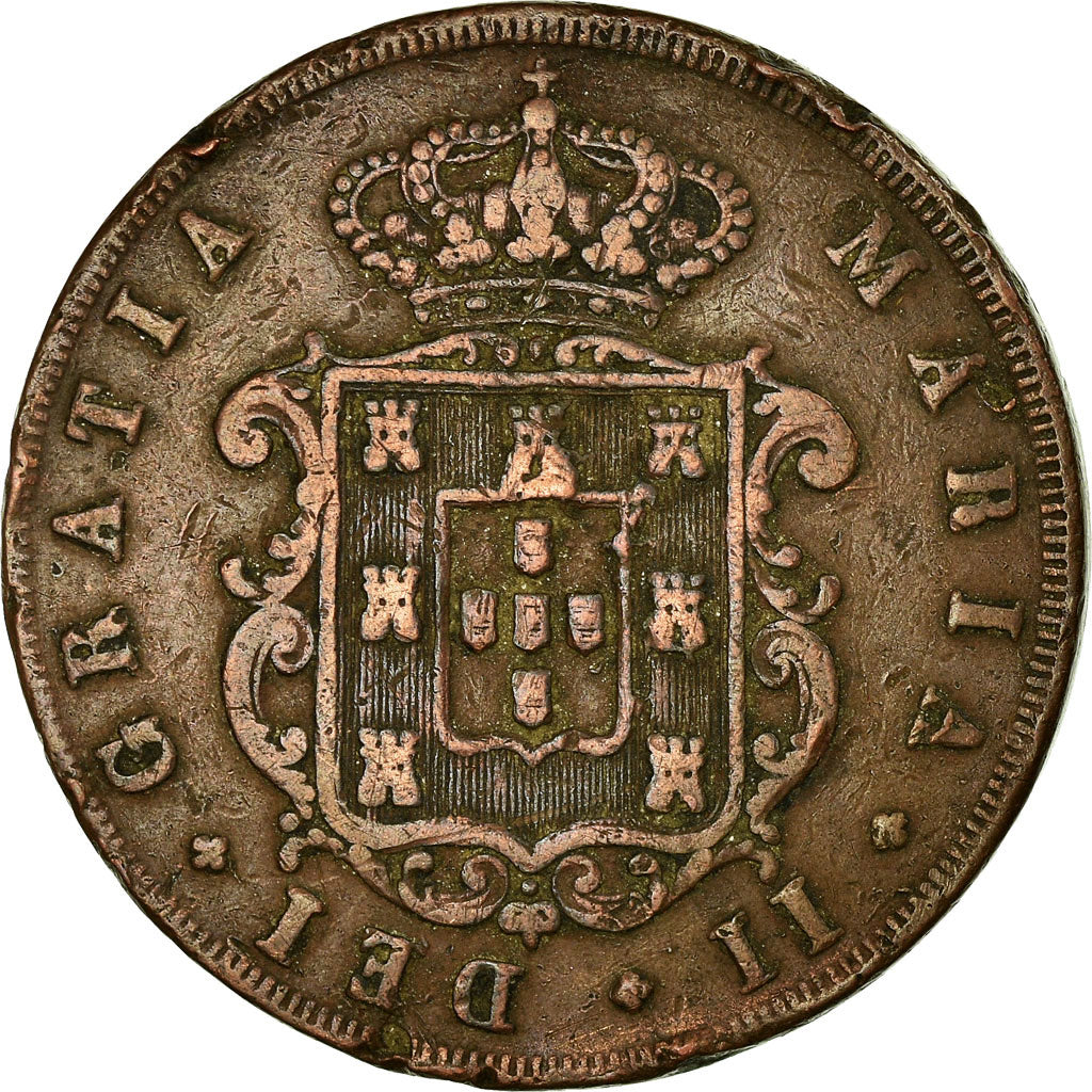 Monnaie, Portugal, Maria II, 20 Reis, 1848, TB+, Cuivre, KM:482