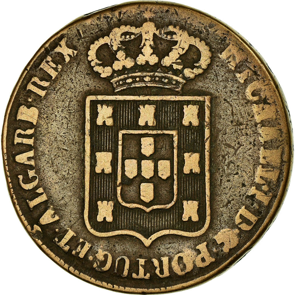 Coin, Portugal, Miguel, 40 Reis, Pataco, 1832, VF(20-25), Bronze, KM:391