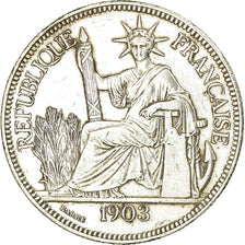 Moneta, INDOCINA FRANCESE, Piastre, 1903, Paris, BB, Argento, KM:5a.1