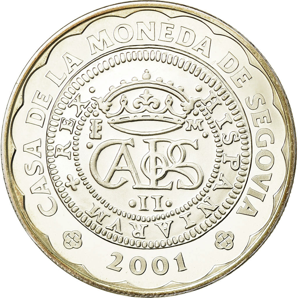 Coin, Spain, Juan Carlos I, 500 Pesetas, 2001, Segovia, MS(65-70), Silver