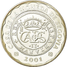 Coin, Spain, Juan Carlos I, 500 Pesetas, 2001, Segovia, MS(65-70), Silver