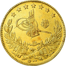 Coin, Turkey, Abdul Hamid II, 500 Kurush, 1293//28 (1902), Qustantiniyah, Gold