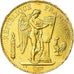 Moeda, França, Génie, 100 Francs, 1886, Paris, EF(40-45), Dourado, KM:832