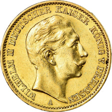 Coin, German States, PRUSSIA, Wilhelm II, 20 Mark, 1910, Berlin, AU(50-53)