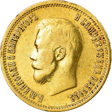 Munten, Rusland, Nicholas II, 10 Roubles, 1899, St. Petersburg, FR+, Goud, KM:64