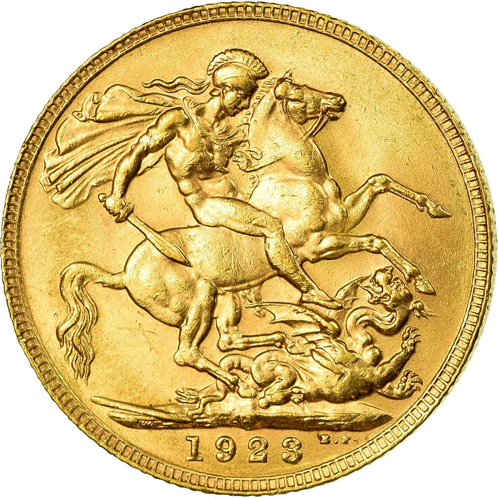 Coin, Australia, George V, Sovereign, 1923, Perth, AU(55-58), Gold, KM:29