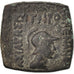 Coin, Menander, Baktria, Bronze Unit, 155-130 BC, VF(20-25), Bronze