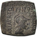 Coin, Menander, Baktria, Bronze Unit, 155-130 BC, VF(20-25), Bronze