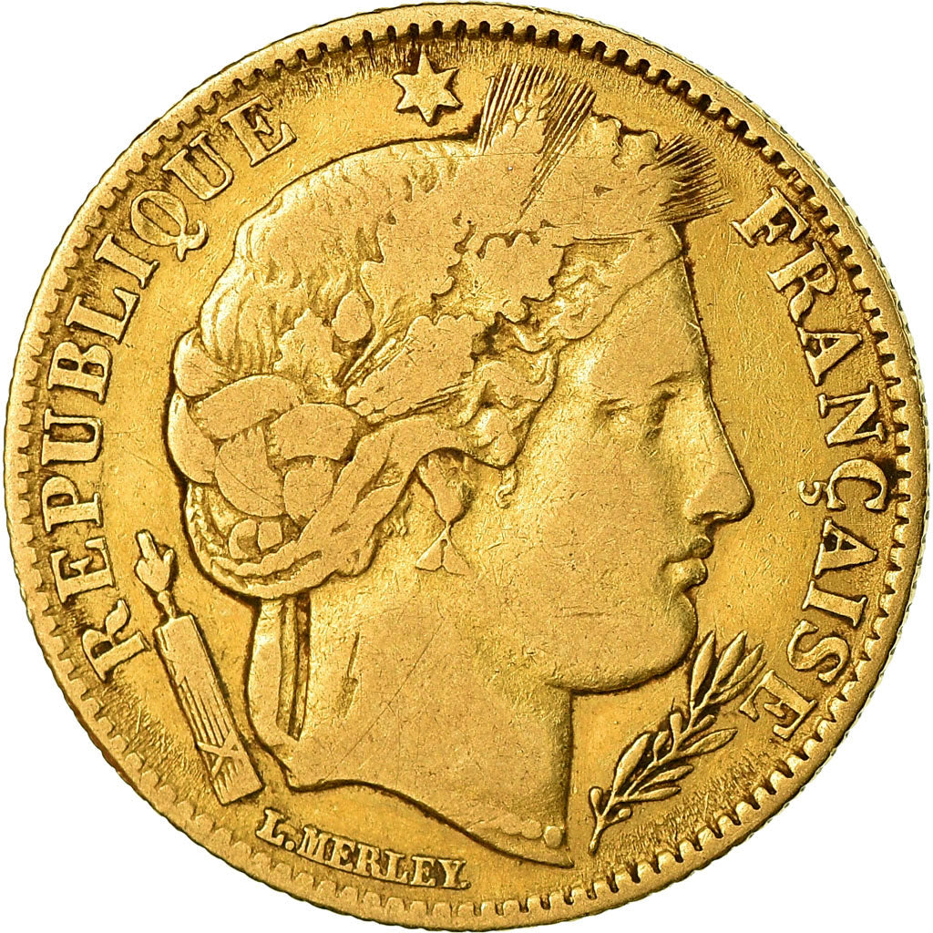 Coin, France, Cérès, 10 Francs, 1850, Paris, VF(30-35), Gold, KM:770