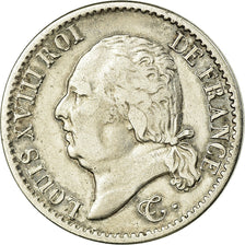 Munten, Frankrijk, Louis XVIII, Louis XVIII, 1/4 Franc, 1817, Rouen, ZF, Zilver