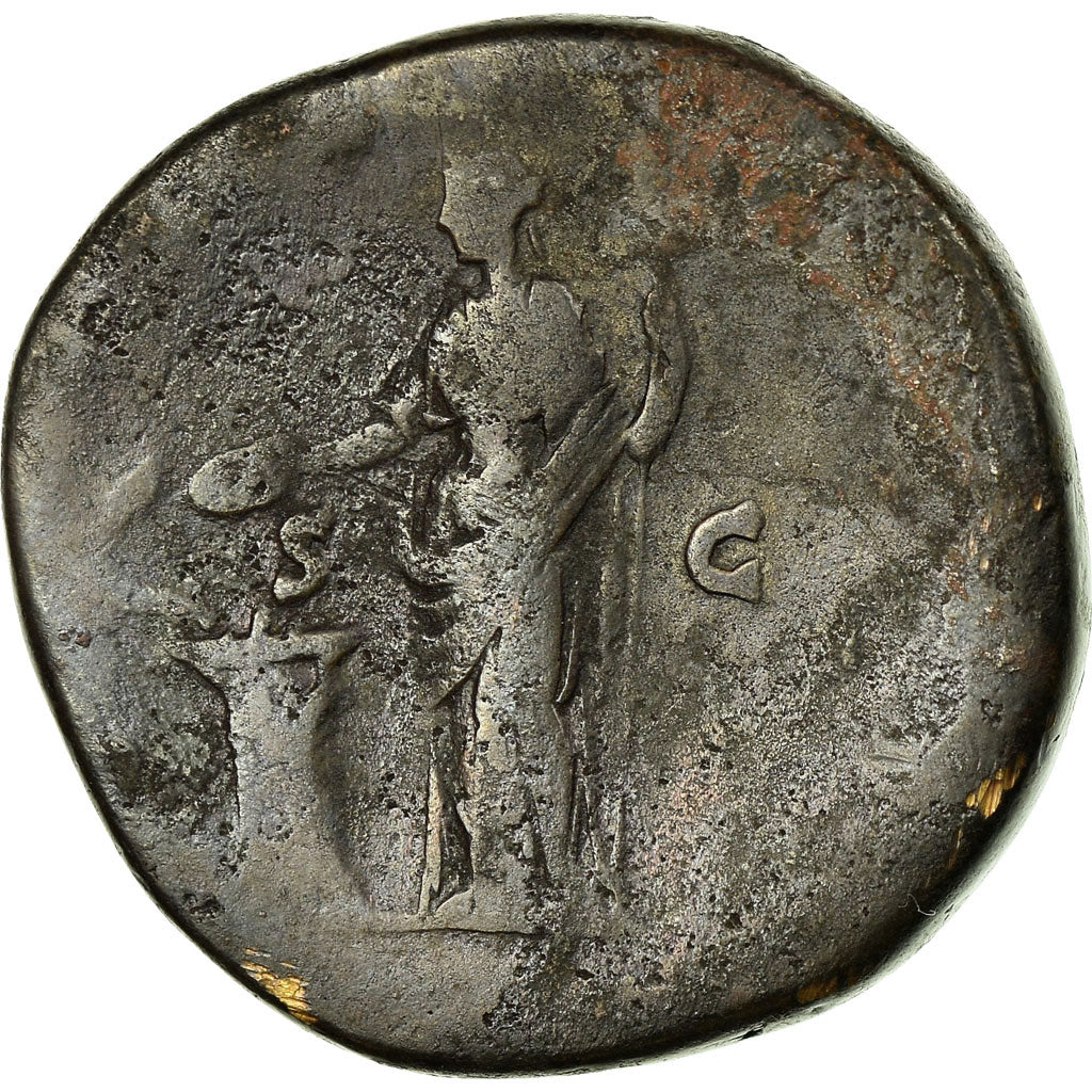 Coin, Antoninus Pius, Sestertius, 144, Rome, VF(30-35), Bronze, RIC:635a