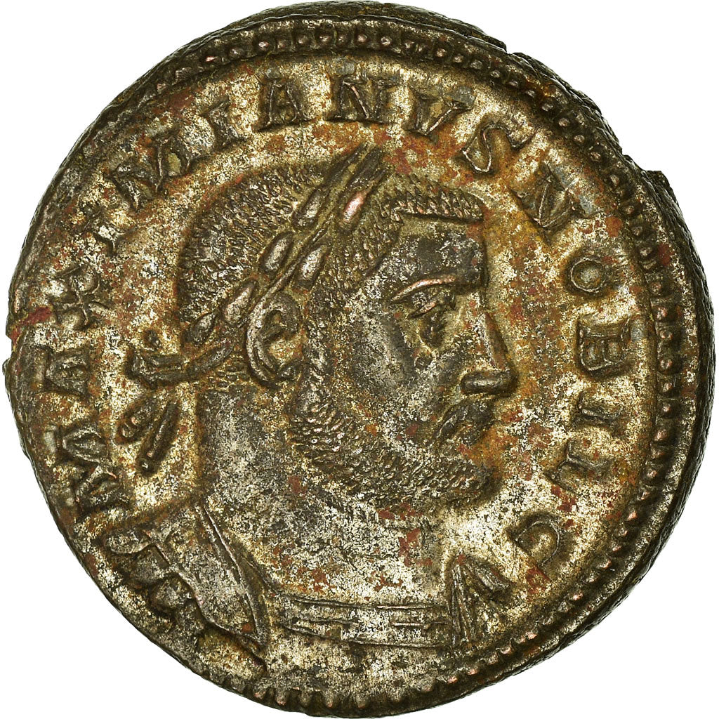 Coin, Maximianus, Follis, 302-303, Trier, AU(50-53), Billon, RIC:535b