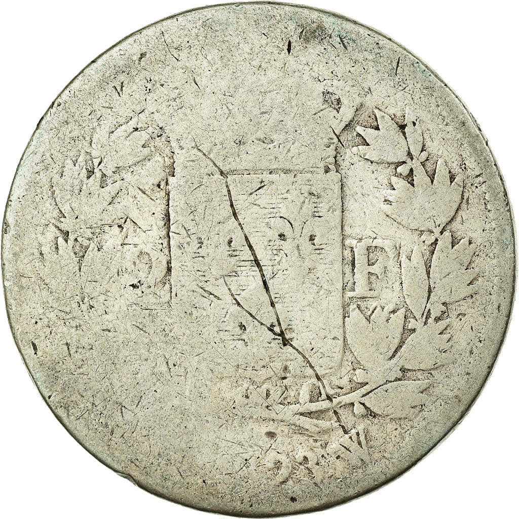 Moneta, Francja, Louis XVIII, 2 Francs, 1823, Lille, G(4-6), Srebro, KM:710.12