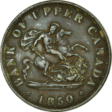 Coin, Canada, UPPER CANADA, 1/2 Penny, 1850, AU(50-53), Copper, KM:Tn2
