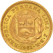 Pérou, 1/5 Libra, Pound, 1961, Lima, Or, KM:210