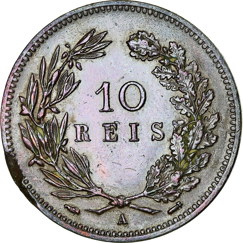 Moneda, Portugal, Carlos I, 10 Reis, 1892, Portugal Mint, EBC, Bronce, KM:532