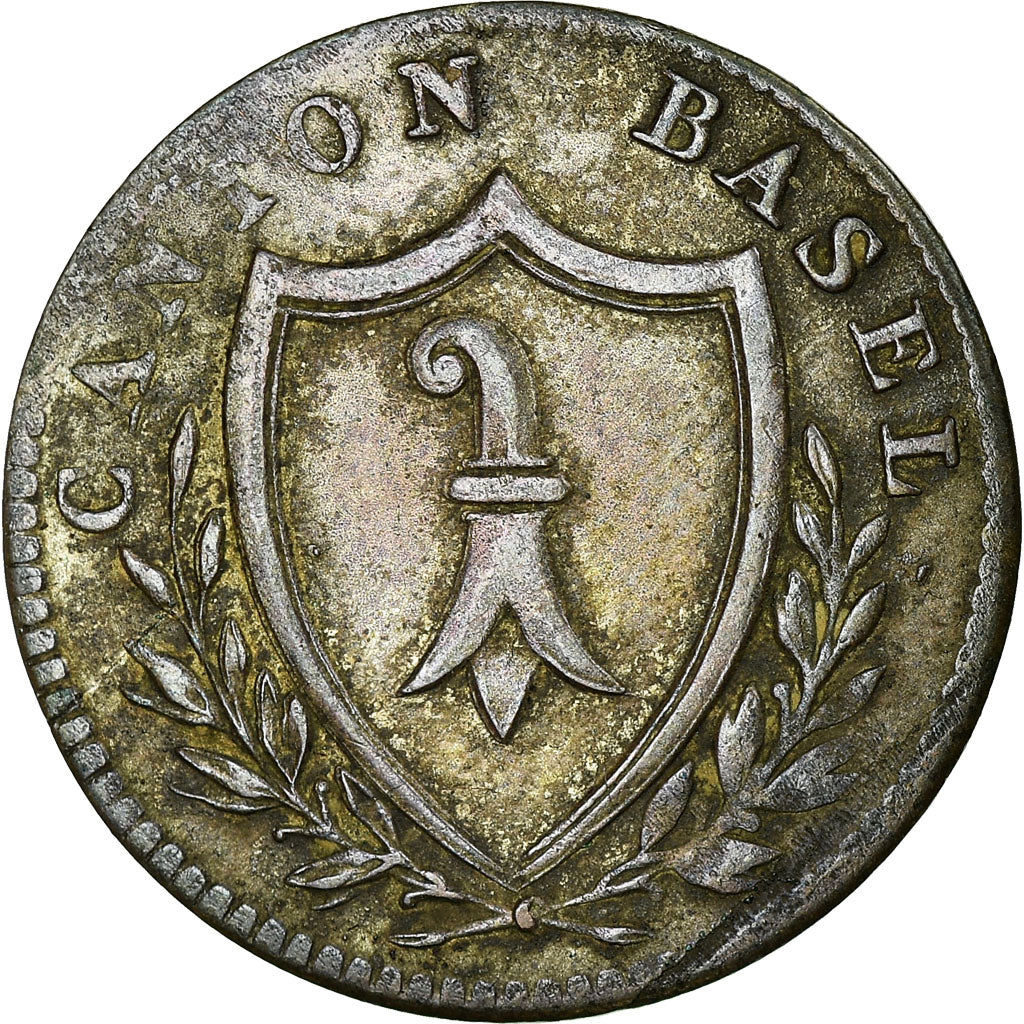 Coin, SWISS CANTONS, BASEL, Batzen, 1809, EF(40-45), Billon, KM:196