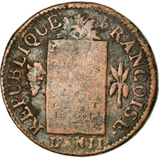 Monnaie, France, Sol aux balances françoise, Sol, 1793, Bayonne, B+, Bronze