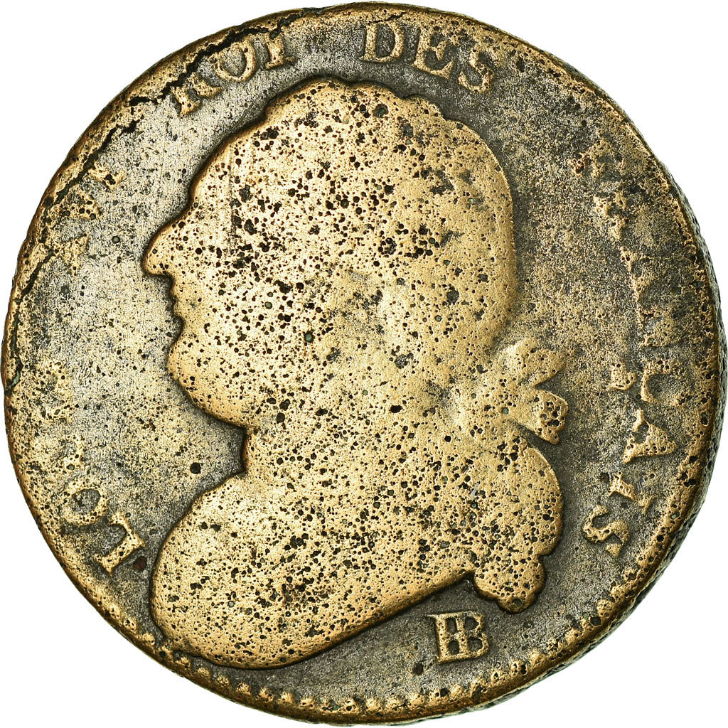 Moneta, Francja, Louis XVI, 12 deniers français, 12 Deniers, 1792, Strasbourg