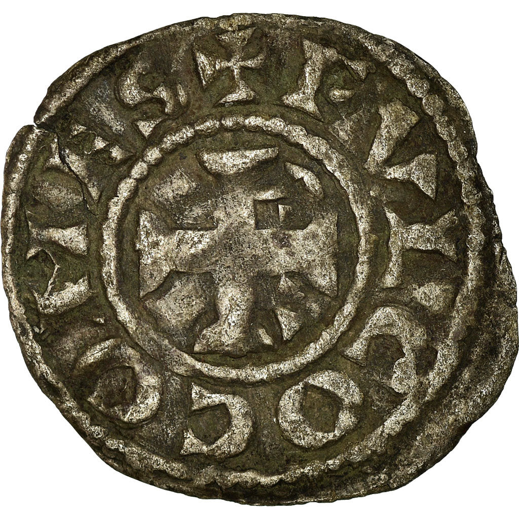 Coin, France, Anjou, Foulques IV, Denarius, Angers, EF(40-45), Silver