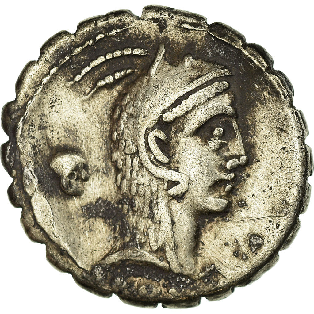 Monnaie, Roscia, Denarius Serratus, 64 BC, Rome, TTB+, Argent, Crawford:412/1