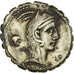 Monnaie, Roscia, Denarius Serratus, 64 BC, Rome, TTB+, Argent, Crawford:412/1