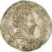 Francja, Henri III, 1/2 Franc au col plat, 1587, Amiens, Srebro, AU(55-58)