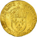 Coin, France, Charles IX, Ecu d'or, 1566, Paris, AU(50-53), Gold, Sombart:4904