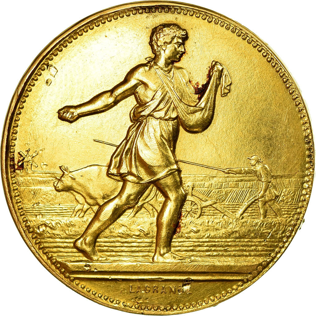 Francia, medaglia, Société d'Agriculture du Havre, Lagrange, SPL-, Oro