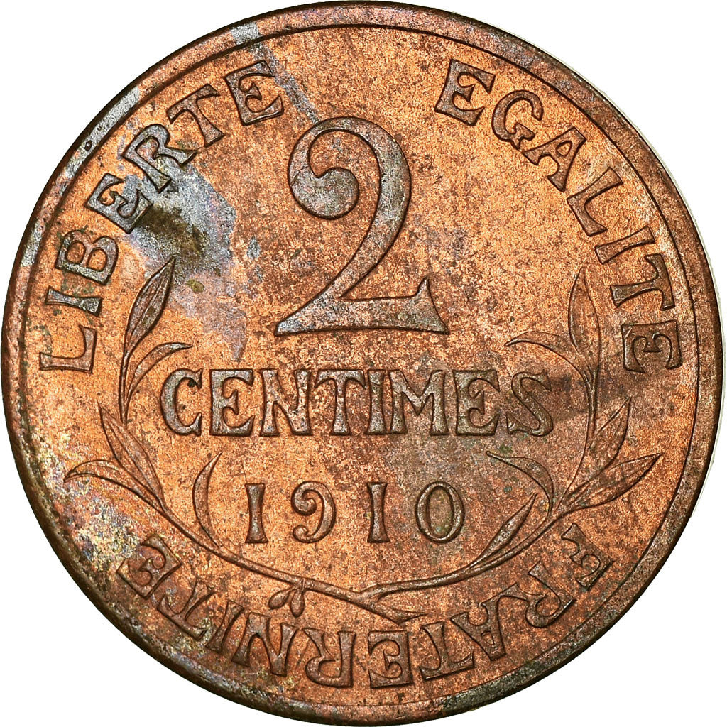 Moneda, Francia, Dupuis, 2 Centimes, 1910, Paris, EBC, Bronce, KM:841