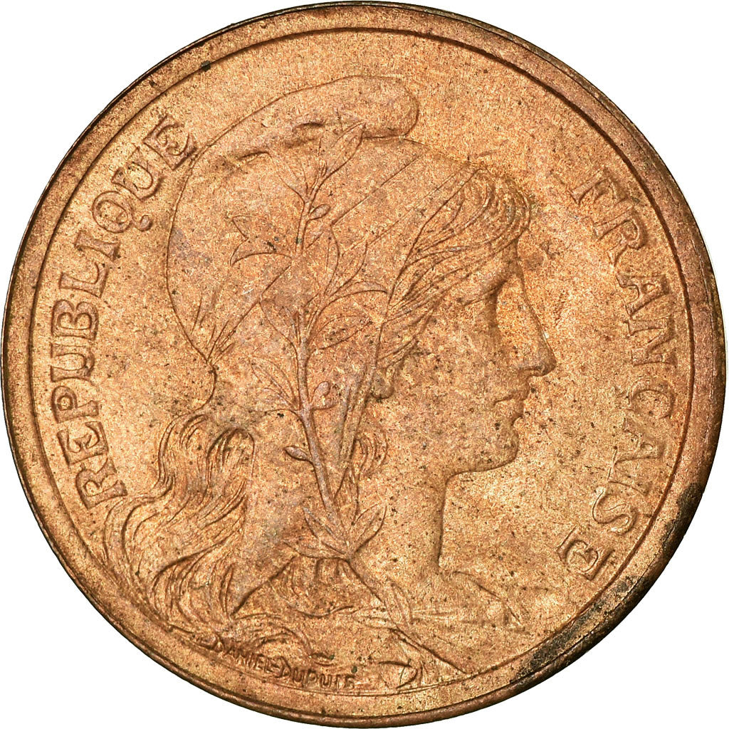 Moeda, França, Dupuis, 2 Centimes, 1910, Paris, MS(60-62), Bronze, KM:841