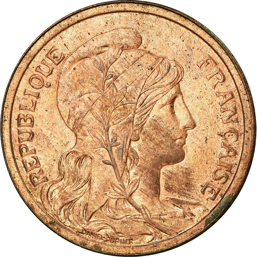 Moeda, França, Dupuis, 2 Centimes, 1910, Paris, MS(60-62), Bronze, KM:841