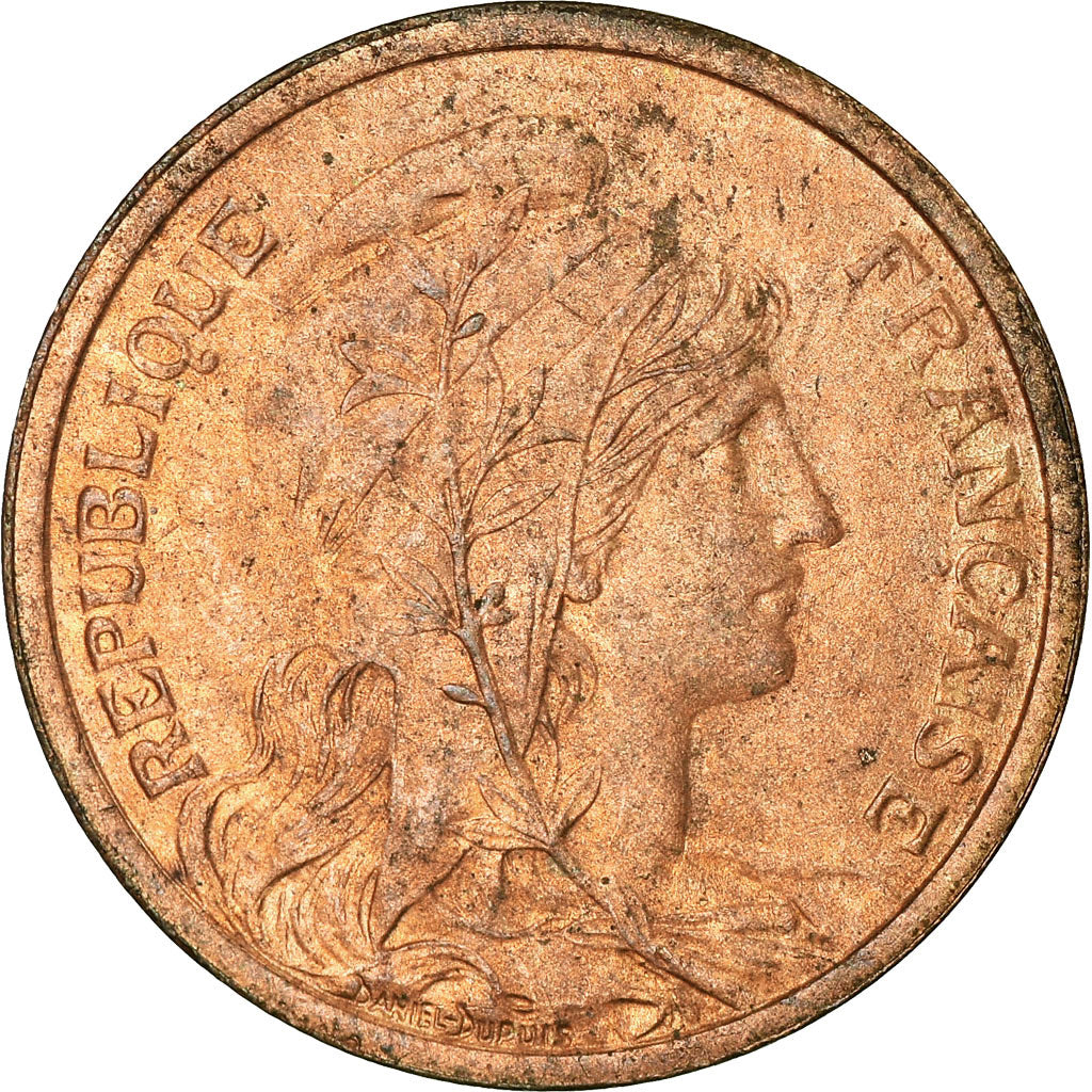 Moeda, França, Dupuis, 2 Centimes, 1910, Paris, MS(63), Bronze, KM:841