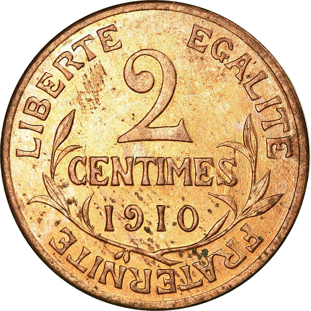 Moneda, Francia, Dupuis, 2 Centimes, 1910, Paris, SC, Bronce, KM:841