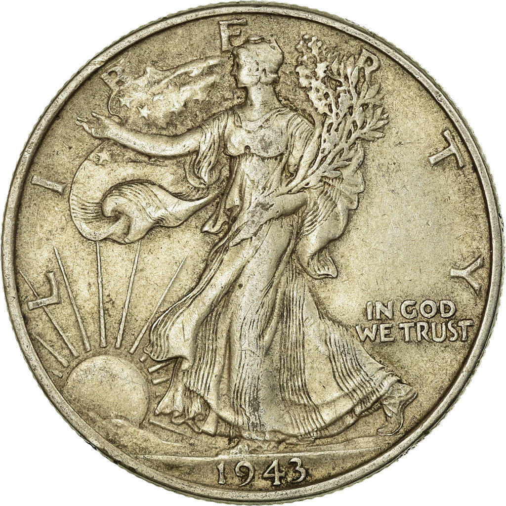 Moneta, Stati Uniti, Walking Liberty Half Dollar, 1943, Philadelphie, BB